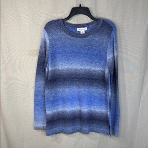 Skye’s The Limit Sweater Blue Gradient Wool-Blend Crewneck in Size L  NWT